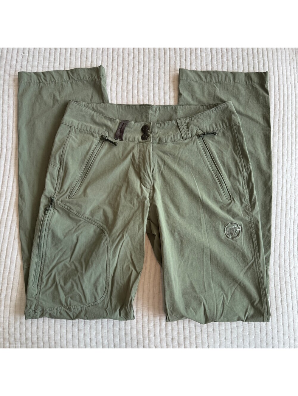 Mammut Runbold Hiking Pants Sage Green Women's Size 6 EU 36 Lightweight